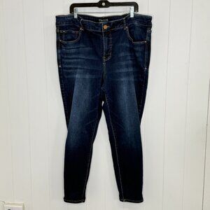 Maurices Everflex High-Rise Skinny Jeans 24W Regular 24W x 28 Faded Whiskering